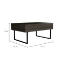 Westover Rectangle Lift Top Coffee Table Carbon Espresso And Onyx Brown Particle Board