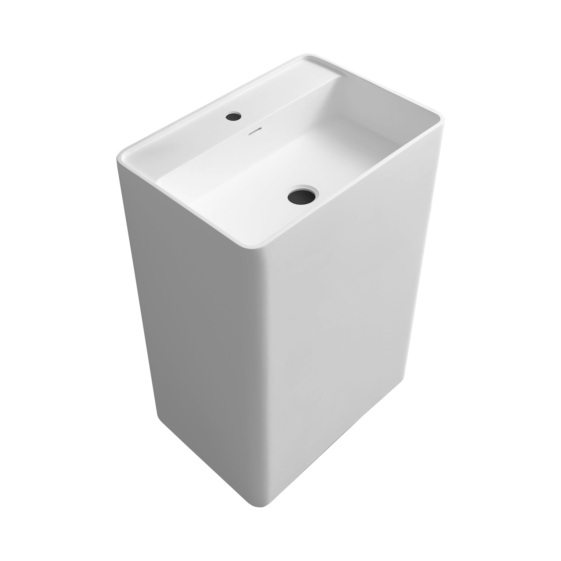 23.6"Solid Surface Basin White Solid Surface