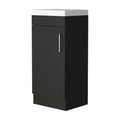 Black Wengue Rectangle Bathroom Vanity Black Particle Board