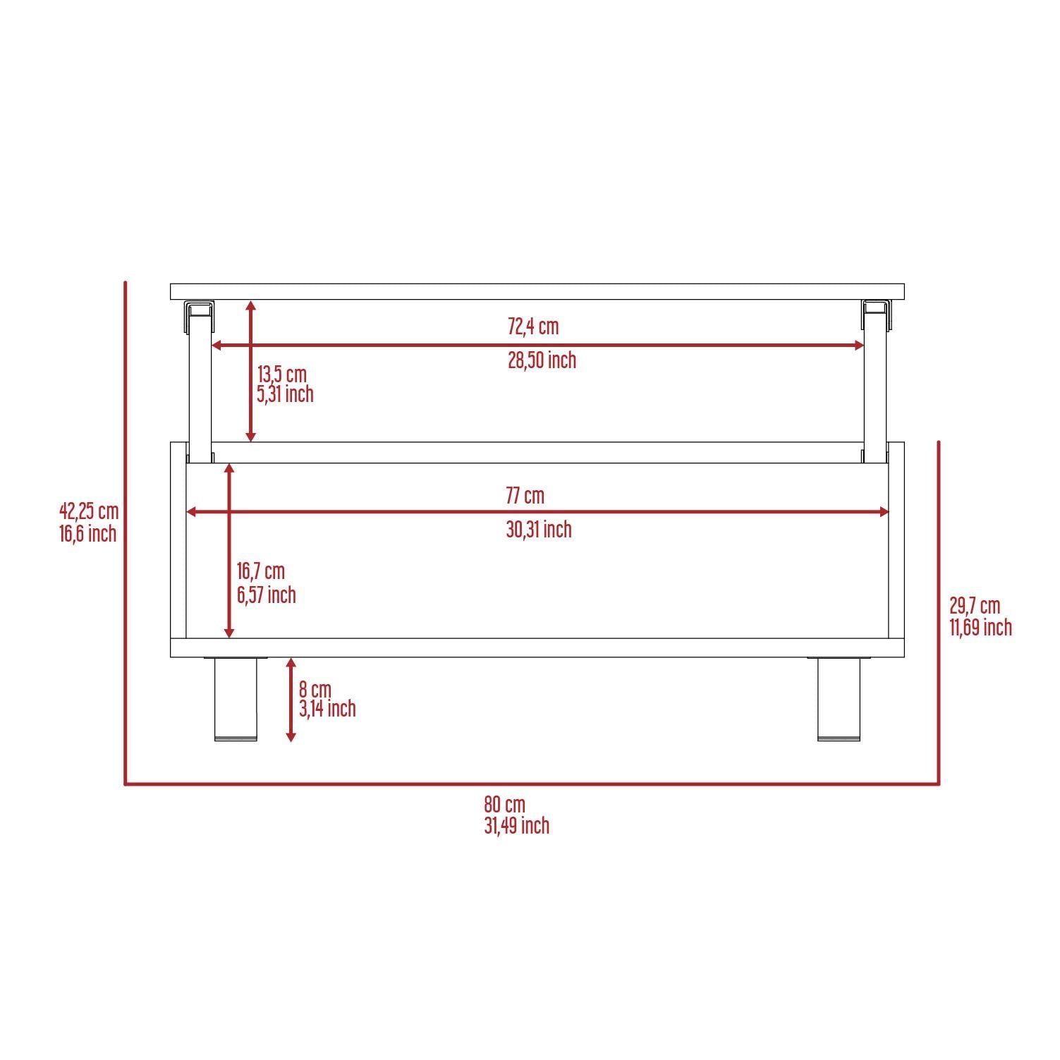 Tilton Rectangle Lift Top Coffee Table White Oak White White Primary Living Space Rectangular Particle Board