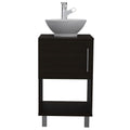 Saybrooke 1 Shelf Single Bathroom Vanity Black Wengue Black Particle Board