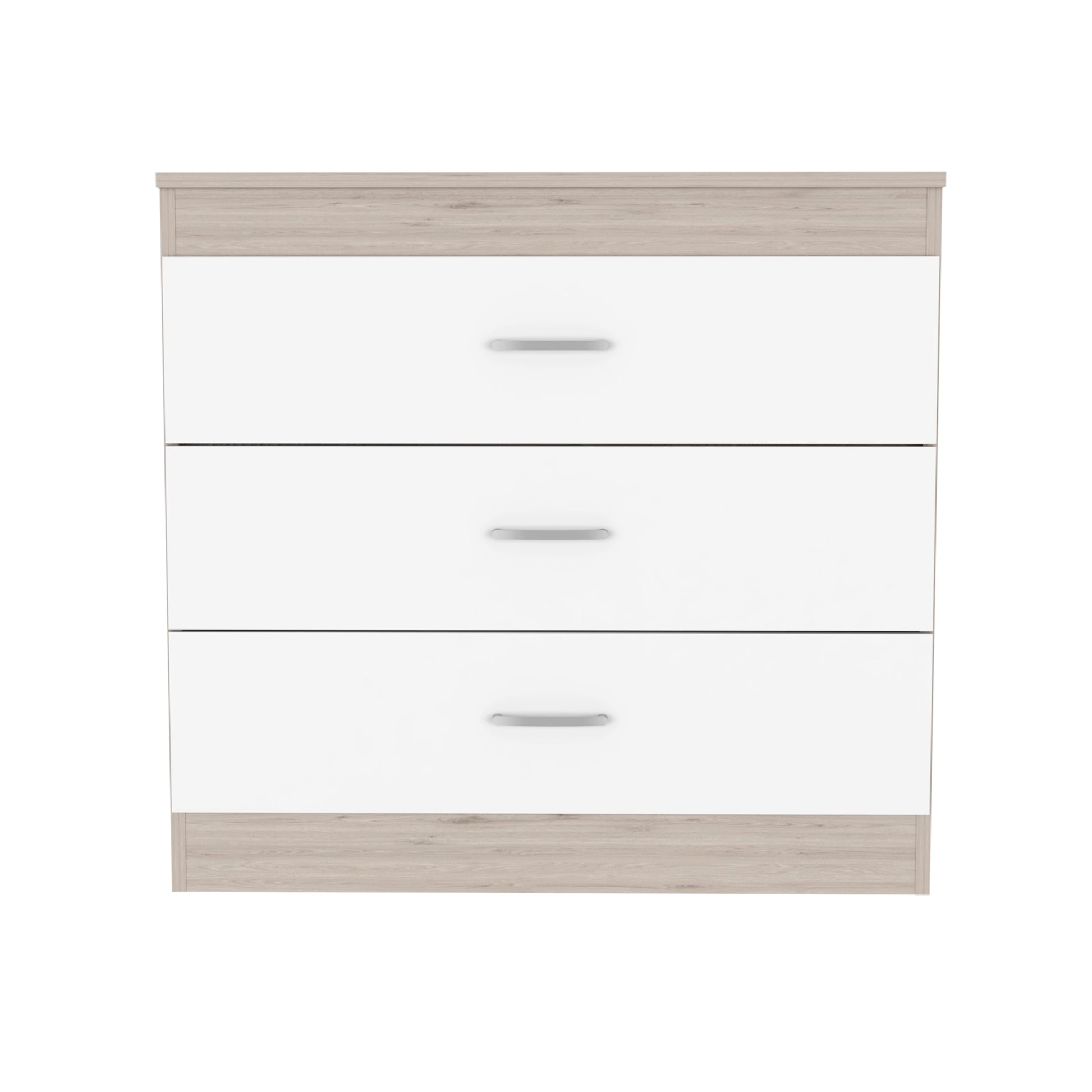 Bethage 3 Drawer Dresser White White Particle Board