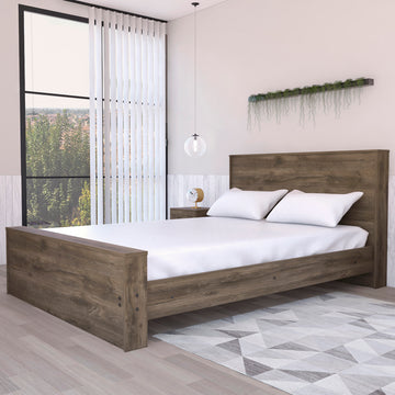 Monroe Rectangle Full Bed Frame Dark Brown Full Dark Brown Particle Board