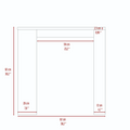 Elkins 3 Drawer Kitchen Island White And Pine White Particle Board