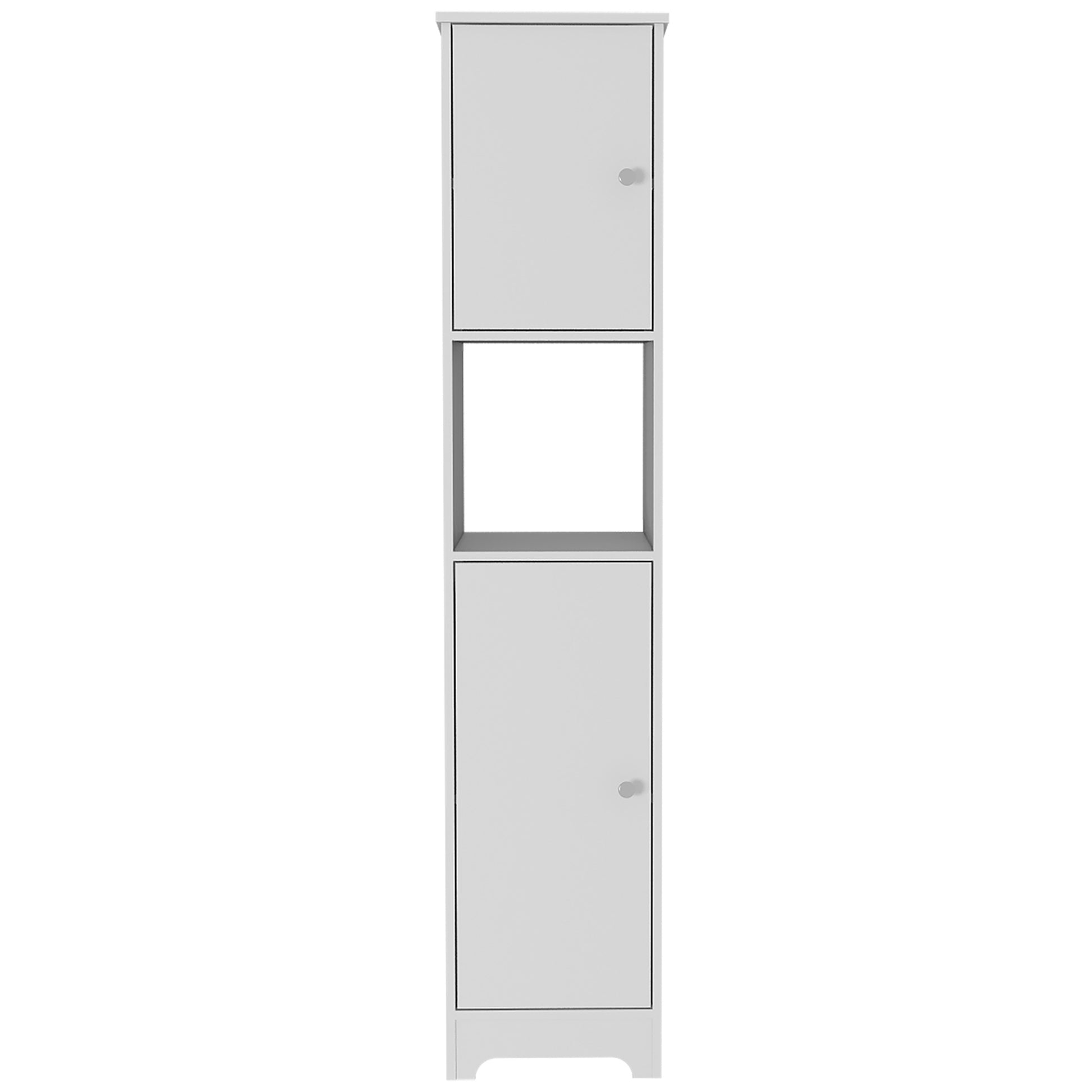 Brighton 1 Shelf Linen Cabinet White White Particle Board