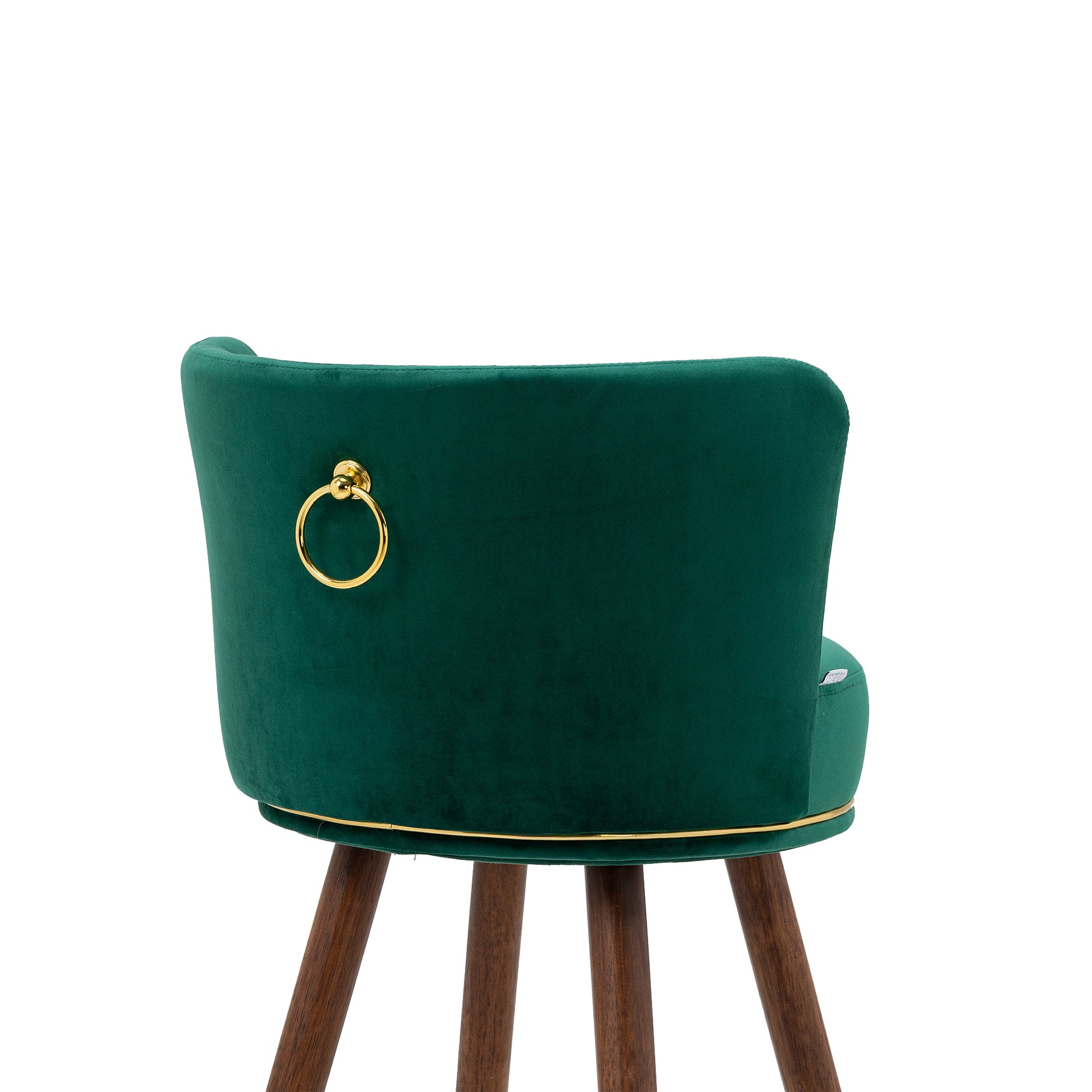 Coolmore Counter Height Bar Stools Set Of 2 For Kitchen Counter Solid Wood Legs With A Fixed Height Of 360 Degrees Emerald Solid Wood