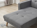 Variable Bed Sofa Living Room Folding Sofa Gray Foam Cotton 4 Seat