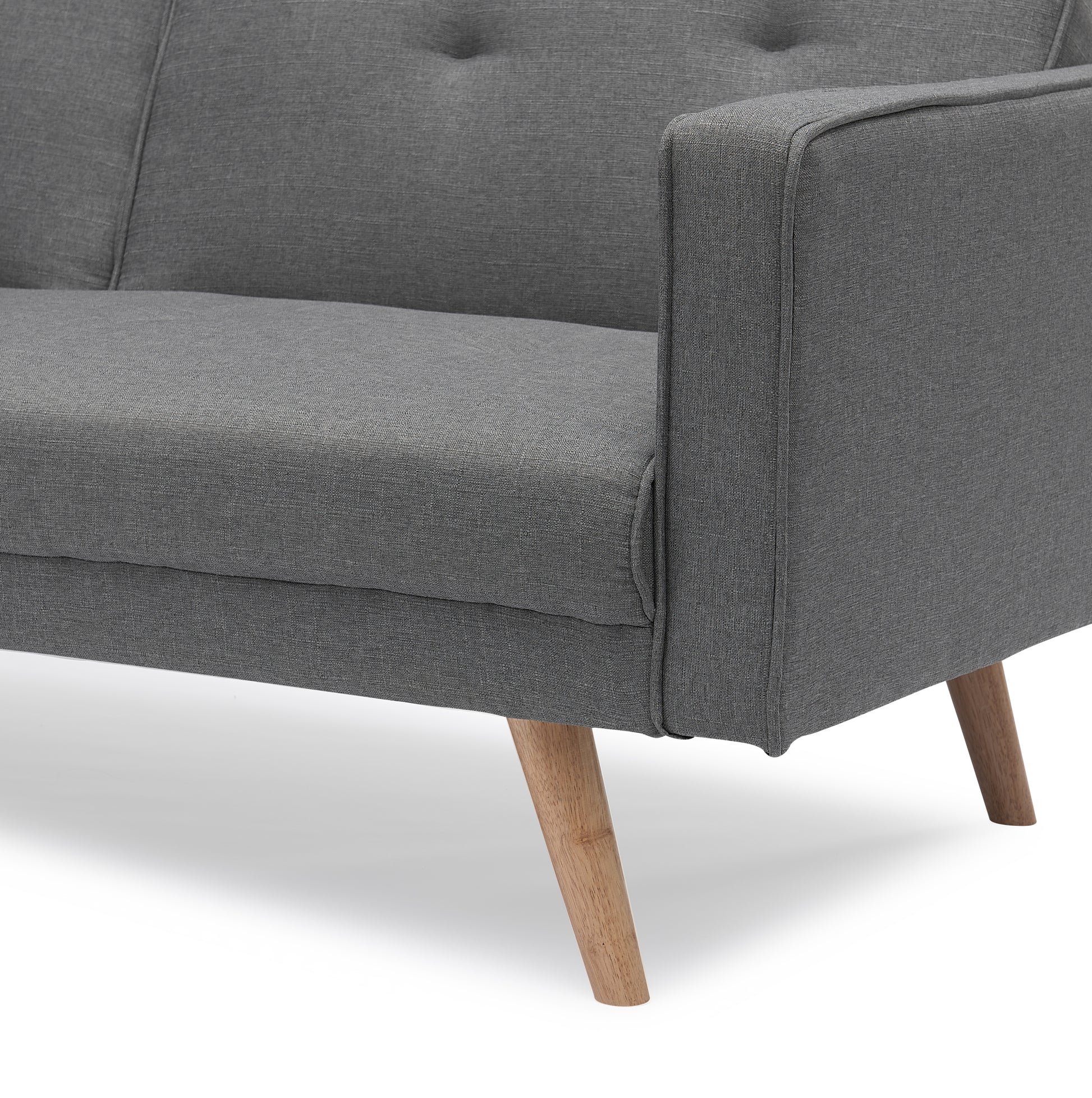 Variable Bed Sofa Living Room Folding Sofa Gray Foam Cotton 4 Seat