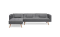 Variable Bed Sofa Living Room Folding Sofa Gray Foam Cotton 4 Seat