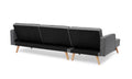 Variable Bed Sofa Living Room Folding Sofa Gray Foam Cotton 4 Seat