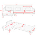 Variable Bed Sofa Living Room Folding Sofa Gray Foam Cotton 4 Seat