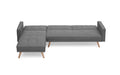 Variable Bed Sofa Living Room Folding Sofa Gray Foam Cotton 4 Seat
