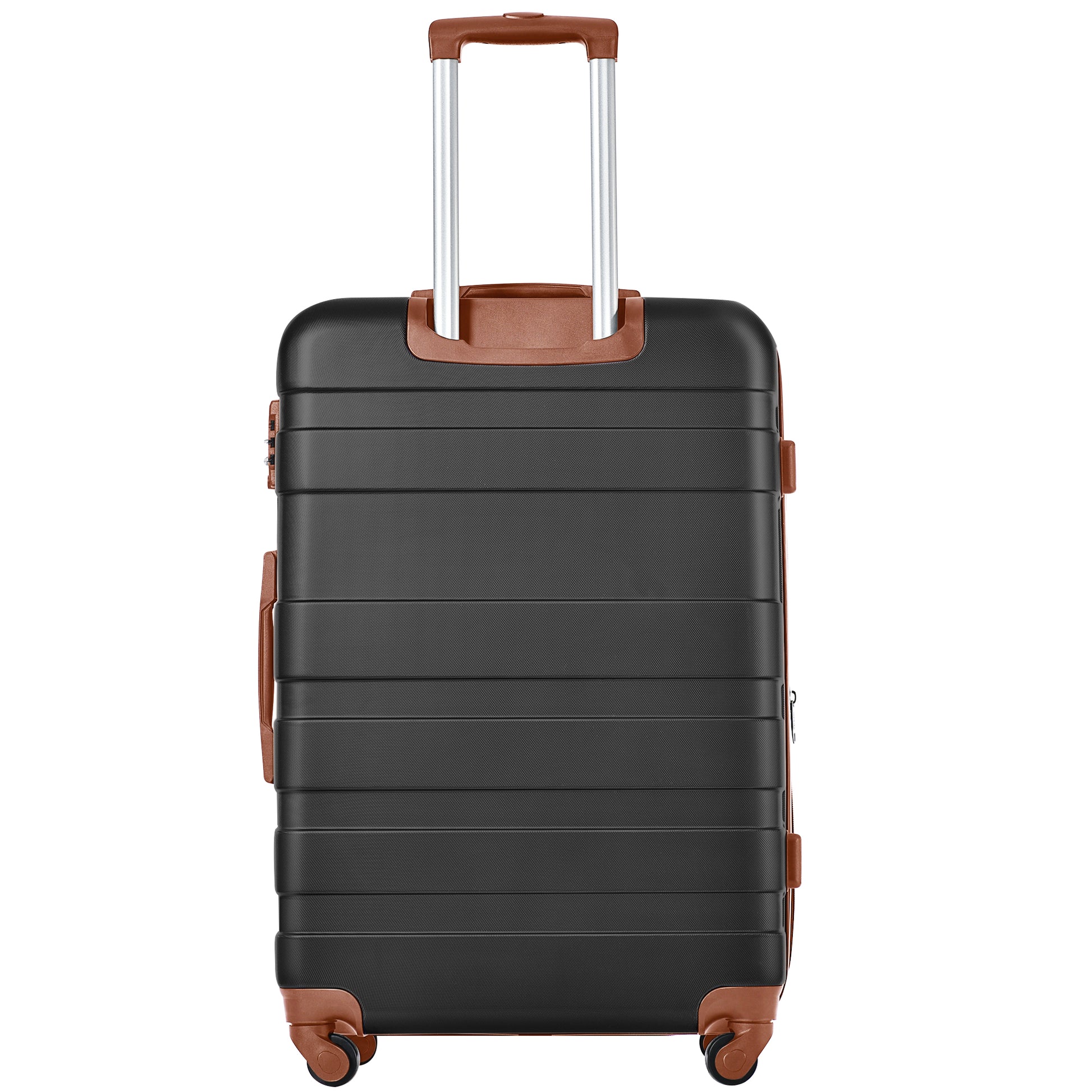 Luggage Sets Model Expandable Abs Hardshell 3Pcs Clearance Luggage Hardside Lightweight Durable Suitcase Sets Spinner Wheels Suitcase With Tsa Lock 20''24''28'' Black And Brown Black Brown Abs