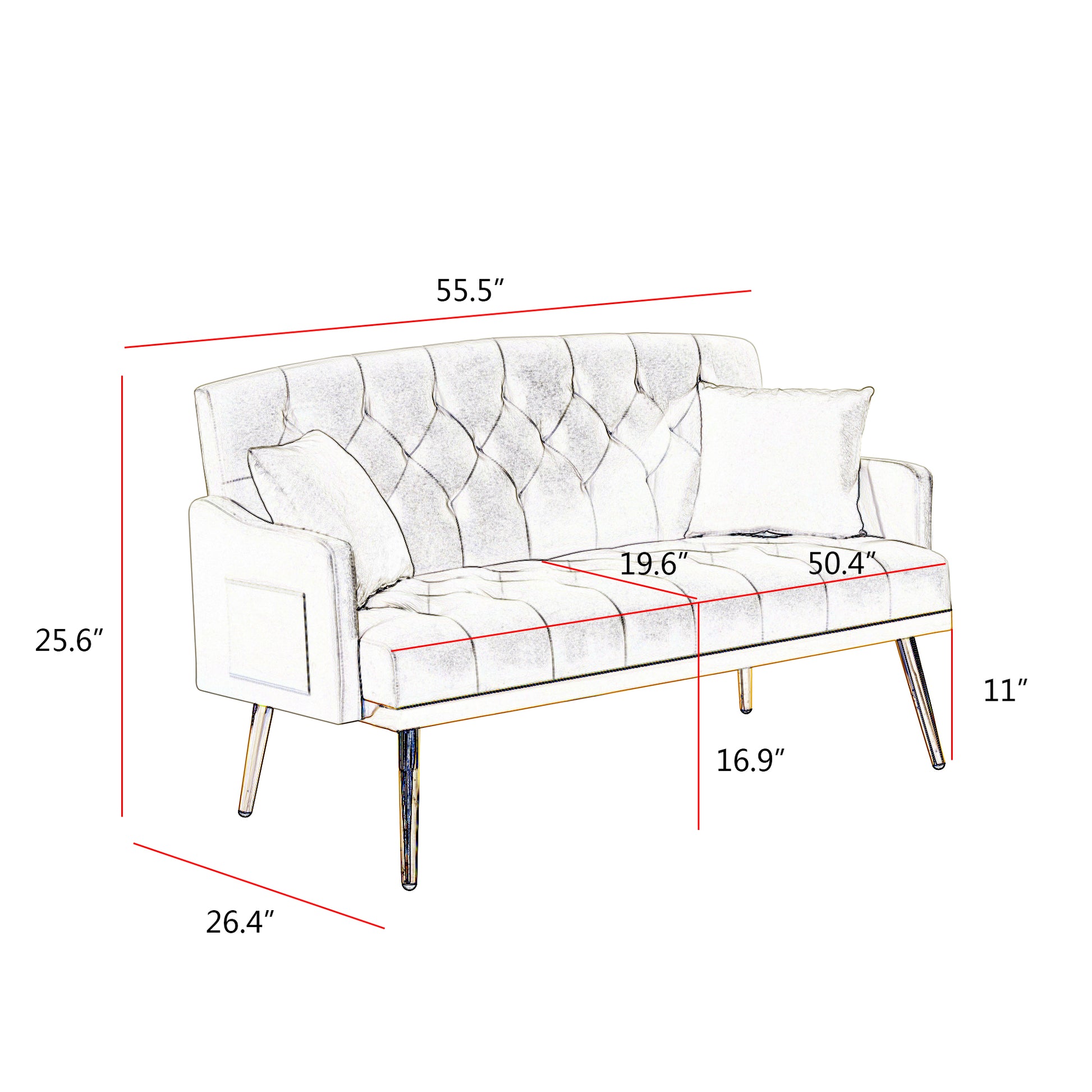 Pink 2 Seater Sofa Pink Wood Tufted Back Velvet 2 Seat