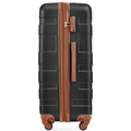 Luggage Sets Model Expandable Abs Hardshell 3Pcs Clearance Luggage Hardside Lightweight Durable Suitcase Sets Spinner Wheels Suitcase With Tsa Lock 20''24''28'' Black And Brown Black Brown Abs