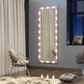 Hollywood Full Length Mirror With Lights Full Body Vanity Mirror With 3 Color Modes Wall Lighted Standing Floor Mirror For Dressing Room Bedroom Hotel Touch Control Pink 62.6