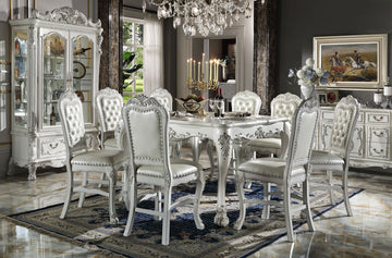 Dresden Counter Height Table In Bone White Finish Dn01705 White Mdf