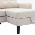 United We Win Sectional Sofa Reversible Sectional Sleeper Sectional Sofa With Storage Chaise Beige Polyester