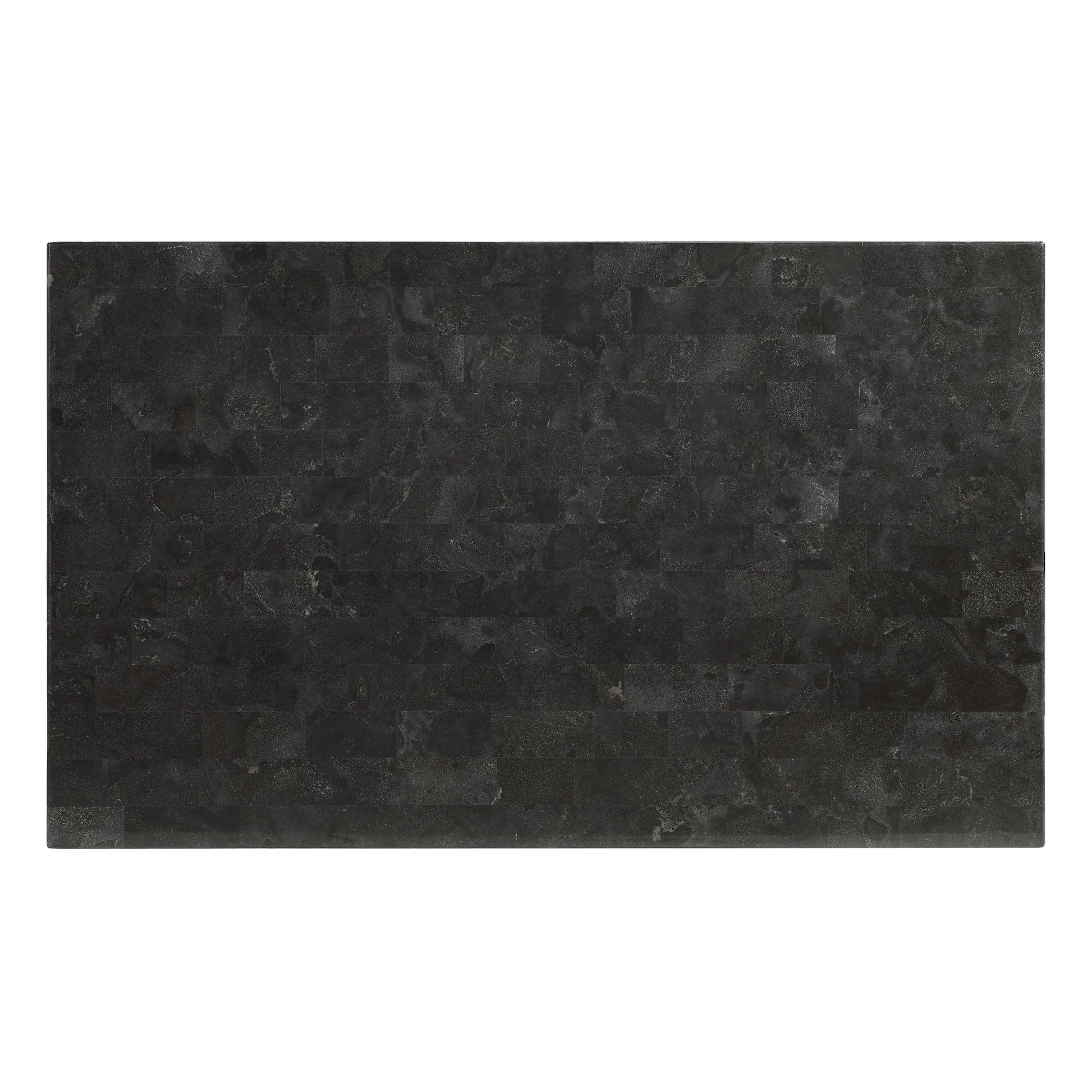 Lanton Dining Table Marble & Antique White Finish Dn01451 Antique White Marble
