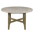 Karsen Dining Table W Marble Top Marble Top & Rustic Oak Finish Dn01449 Oak Solid Wood
