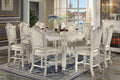 Vendome Counter Height Table, Antique Pearl Finish Dn01515 Antique White Wood
