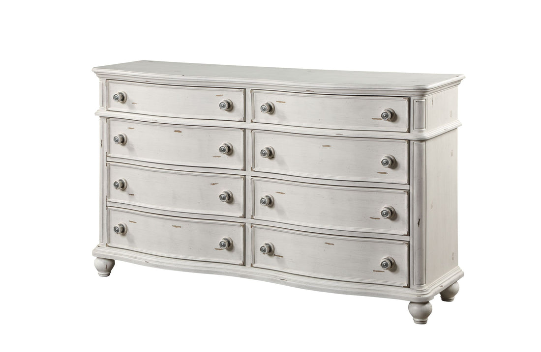 Jaqueline Dresser Antique White Finish Bd01436 Antique White Mdf