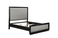 Nicola Ek Bed Silver Pu & Black Finish Bd01426Ek Black Pu