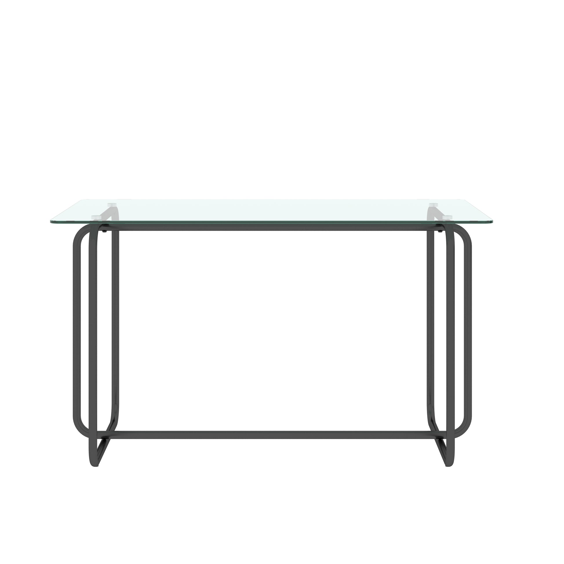 5 Piece Rectangle Dining Table Set, Tempered Glass Dining Table For Kitchen Room, Transparent Black Transparent Glass