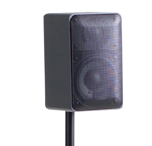 Satellite Speaker Stand, Made From Cast Iron, Height Adjustable, Cable Management Black Metal