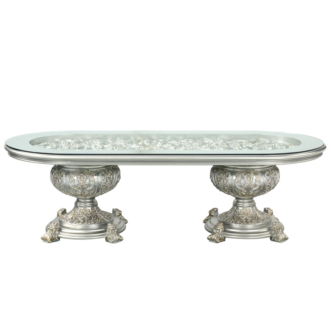 Sandoval Dining Table Champagne Finish Dn01494 Champagne Mdf