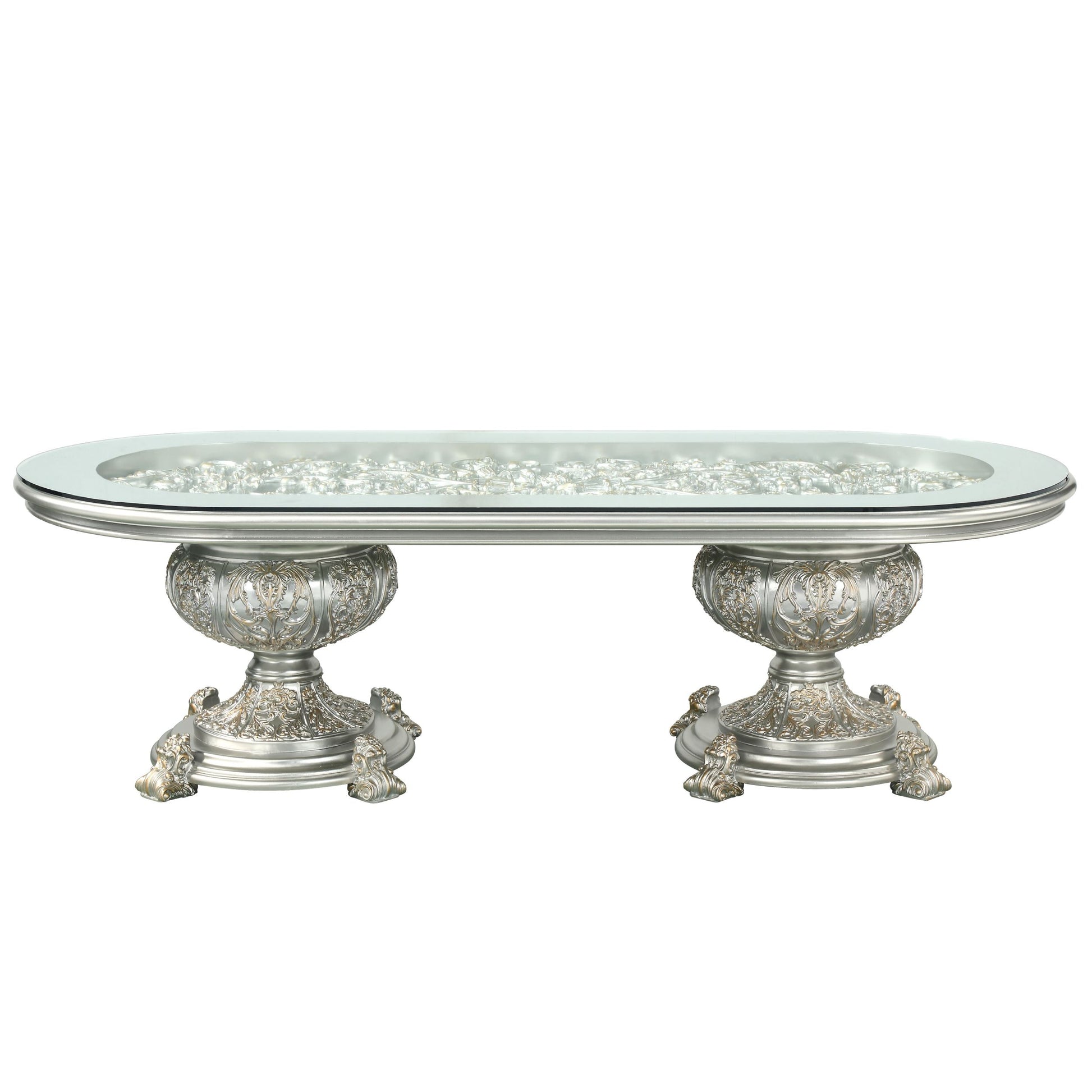 Sandoval Dining Table Champagne Finish Dn01494 Champagne Mdf