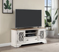 Florian Tv Stand In Oak & Antique White Finish Lv01665 Antique White Solid Wood Mdf