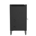 Mobile Charging Cart And Cabinet For Tablets Laptops 30 Device With Combination Lock Black Matt Black Steel