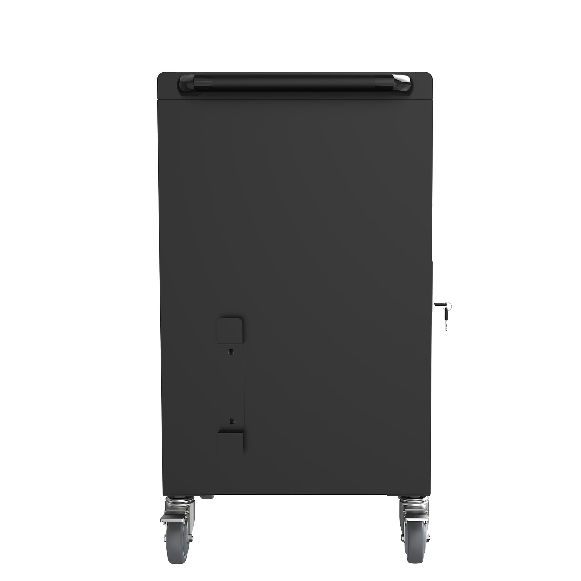 Mobile Charging Cart And Cabinet For Tablets Laptops 30 Device With Combination Lock Black Matt Black Steel