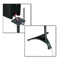 Satellite Speaker Stand, Made From Cast Iron, Height Adjustable, Cable Management Black Metal