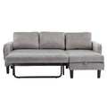 United We Win Sectional Sofa Reversible Sectional Sleeper Sectional Sofa With Storage Chaise Gray Polyester