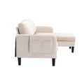 United We Win Sectional Sofa Reversible Sectional Sleeper Sectional Sofa With Storage Chaise Beige Polyester