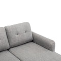 United We Win Sectional Sofa Reversible Sectional Sleeper Sectional Sofa With Storage Chaise Light Gray Linen