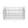 Collapsable Wire Basket In Light Gray Light Gray Metal