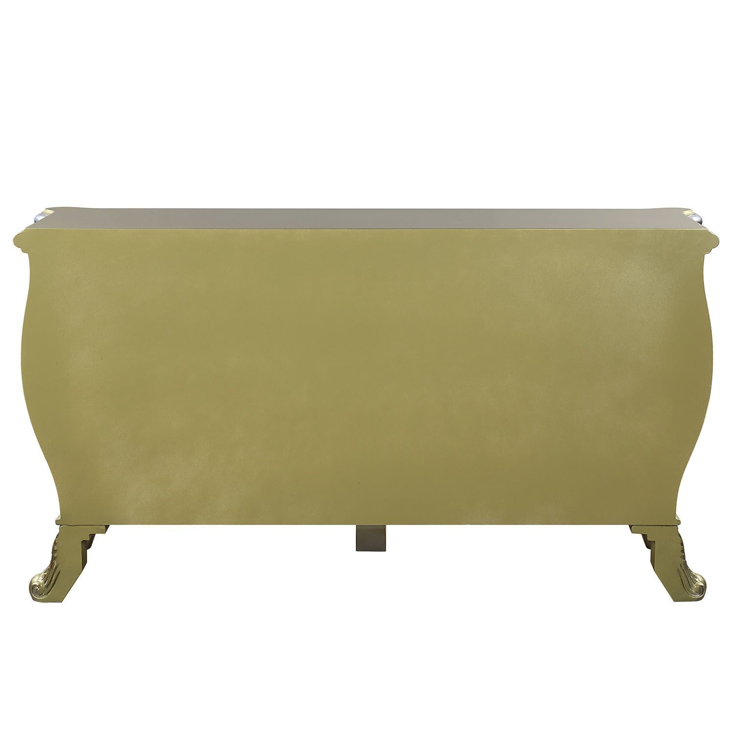 Cabriole Dresser Gold Finish Bd01466 Gold Mdf