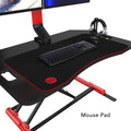 Gaming Riser, Height Adjustable, Squeeze Handle, Headset Hook, Dual Usb Ports. Red Metal