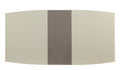 Contemporary Style Dining Table 1Pc With Self Storing Extension Leaf Bright High Gloss White And Gray Taupe Finish Off White Seats 6 Dining Room Contemporary Metal & Wood