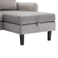 United We Win Sectional Sofa Reversible Sectional Sleeper Sectional Sofa With Storage Chaise Gray Polyester