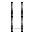 Wall Mounted Media Storage Pack Of 4 Black Plastic