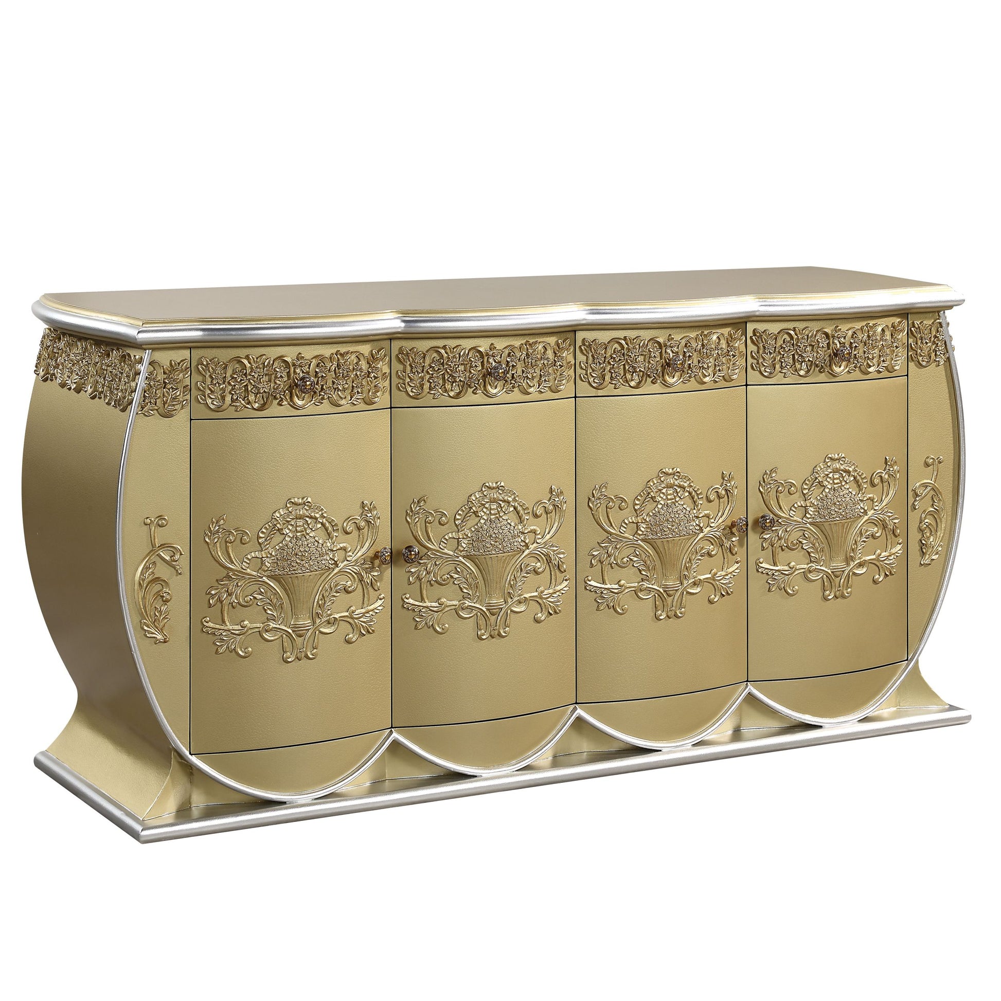 Bernadette Server Gold Finish Dn01473 Gold Mdf