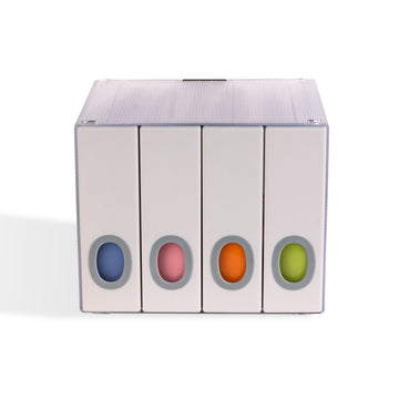Disc Cube, Stackable, Wall Mountable In White White Plastic