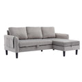 United We Win Sectional Sofa Reversible Sectional Sleeper Sectional Sofa With Storage Chaise Gray Polyester