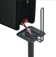 Satellite Speaker Stand, Made From Cast Iron, Height Adjustable, Cable Management Black Metal