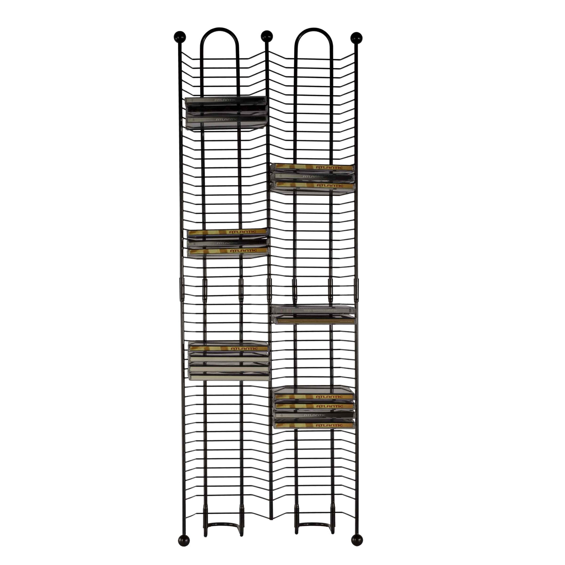 Nestable 100 Cd Tower Gunmetal Color W Metal Balls Dark Gray Metal