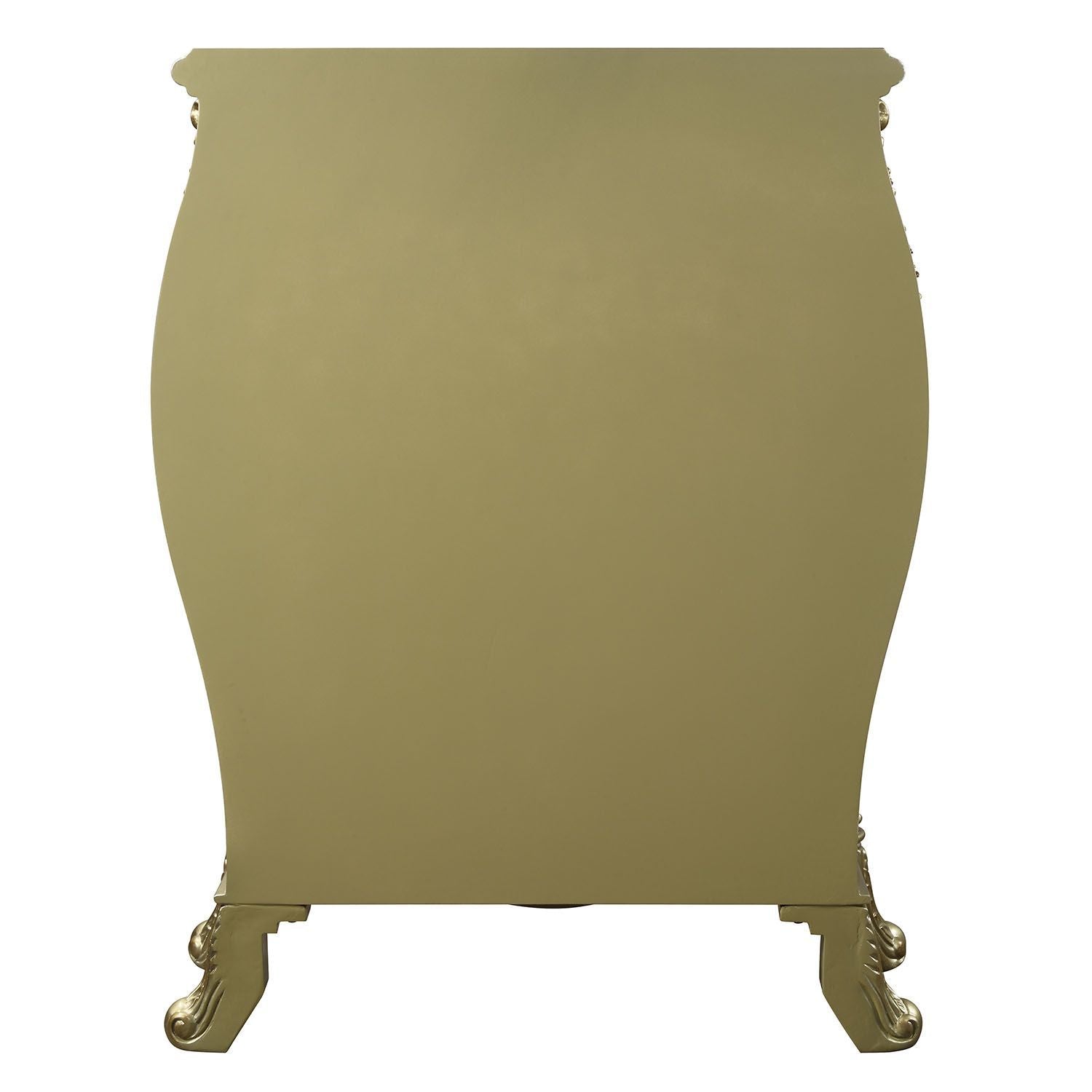 Cabriole Chest Gold Finish Bd01467 Gold Mdf